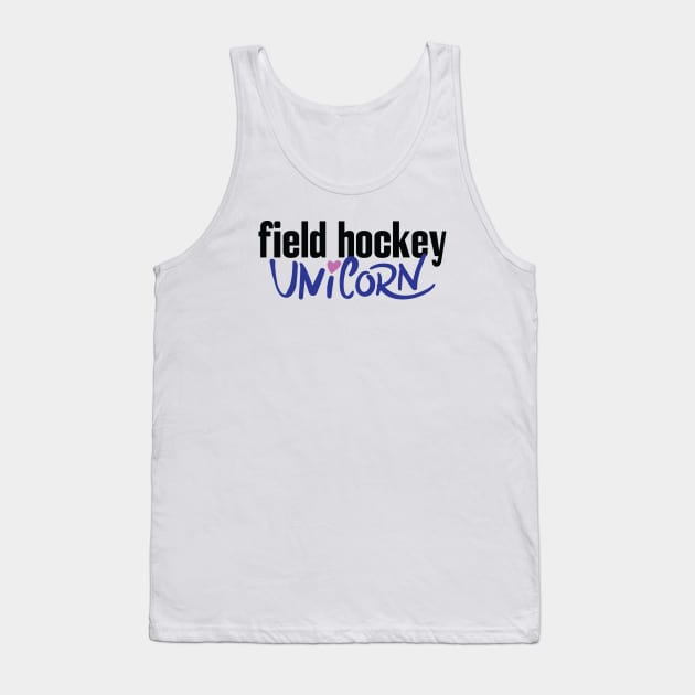 Field Hockey Unicorn Tank Top by ProjectX23Red